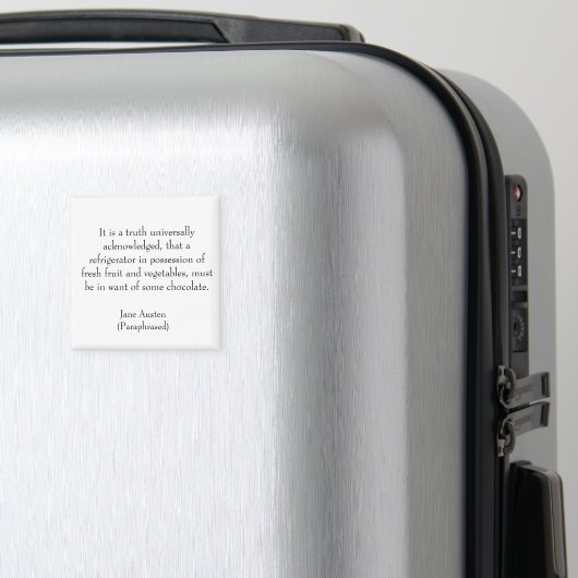 Jane Austen Geparafraseerde Koelkast Magneet (Insitu (bagage))