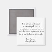Jane Austen Geparafraseerde Koelkast Magneet (Voorkant / Achterkant)