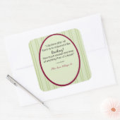 Jane Austen Gepersonaliseerd Bookplate Vierkante Sticker (Envelop)