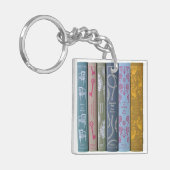 Jane Austen & haar romans sleutelhanger (Voorkant Links)