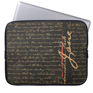 Jane Austen Handwrite-laptophoes Laptop Sleeve