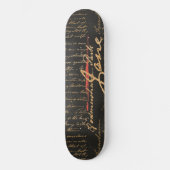 Jane Austen Handwriting Skateboard (Voorkant)