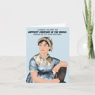 Jane Austen Happy Birthday Wenskaart Kaart