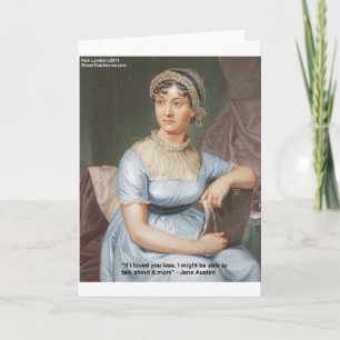 Jane Austen Hield Minder Van Jou Citaat Op Cadeaus Kaart