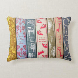 Jane Austen Home Behang en Boeken Accent Kussen