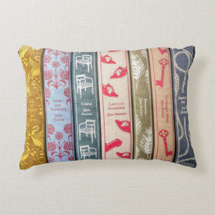 Jane Austen Home Behang en Boeken Accent Kussen