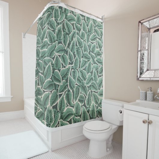 Jane Austen Home Wallpaper Douchegordijn (In situ)