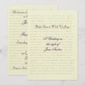 Jane Austen Huwelijksviering Citaten Kaart (Voorkant / Achterkant)