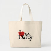 Jane Austen ik hou van Mr Darcy Grote Tote Bag (Voorkant)