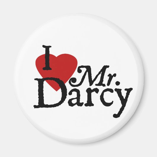 Jane Austen, ik hou van Mr Darcy Magneet (Voorkant)