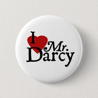 Jane Austen ik hou van Mr Darcy Ronde Button 5,7 Cm