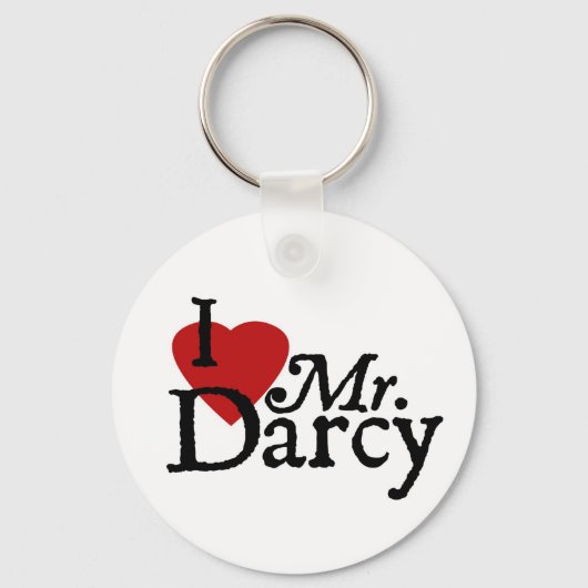Jane Austen, ik hou van Mr Darcy Sleutelhanger (Voorkant)