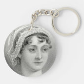  Jane Austen Illustration Sleutelhanger (Achterkant)