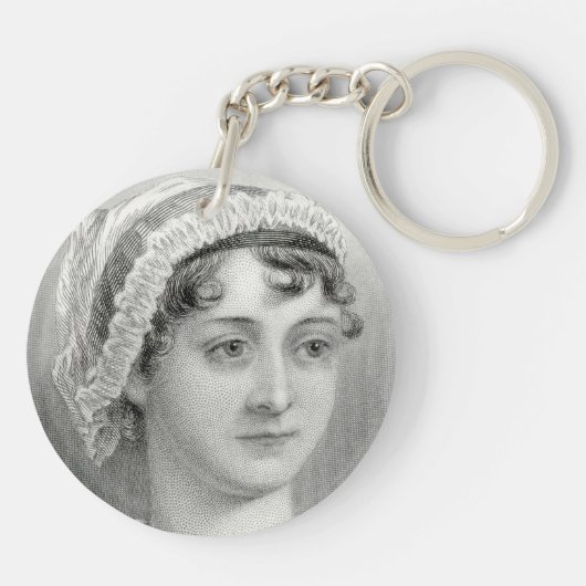  Jane Austen Illustration Sleutelhanger (Achterkant)