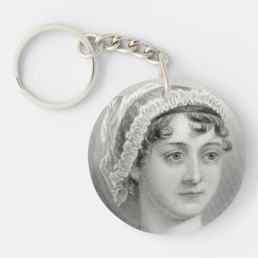  Jane Austen Illustration Sleutelhanger (Voorkant)