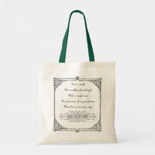 Jane Austen Inspiration Bag Tote Bag