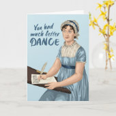 Jane Austen Je had een veel betere dansverjaardag Kaart (Gele Bloem)