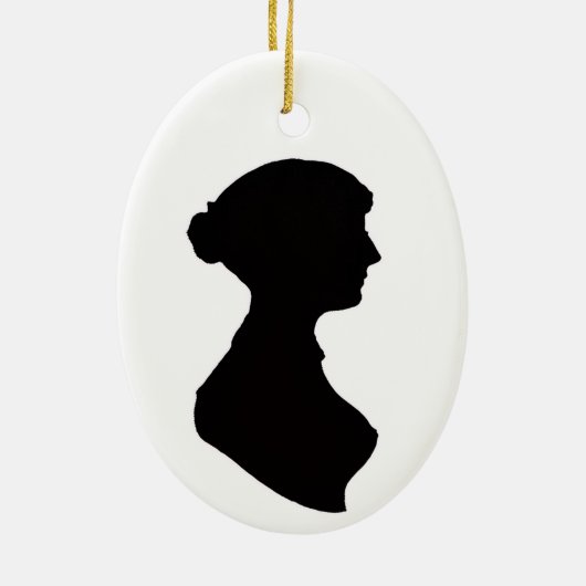 Jane Austen Keramisch Ornament (Achterkant)