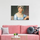 Jane Austen Kleur Portret Fine Art Canvas Afdruk (Insitu (Woonkamer))