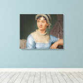 Jane Austen Kleur Portret Fine Art Canvas Afdruk (Insitu (Houten vloer))