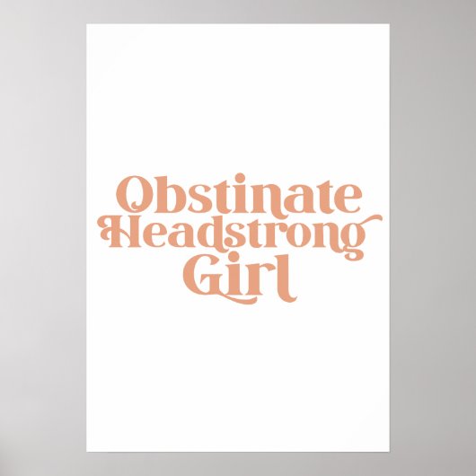 Jane Austen Koppig Ongehuwd Meisje Poster (Voorkant)