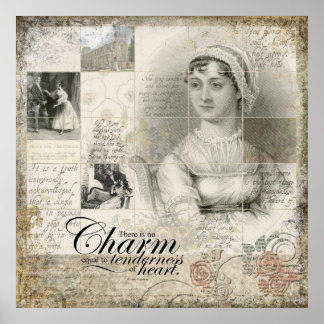 Jane Austen-kunstafdruk Poster