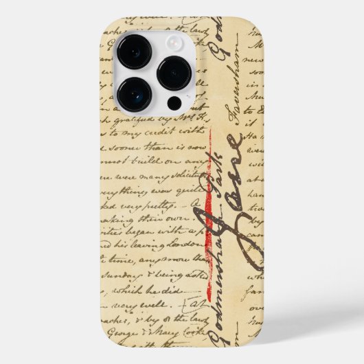 Jane Austen Letter Case-Mate iPhone Case (Achterkant)