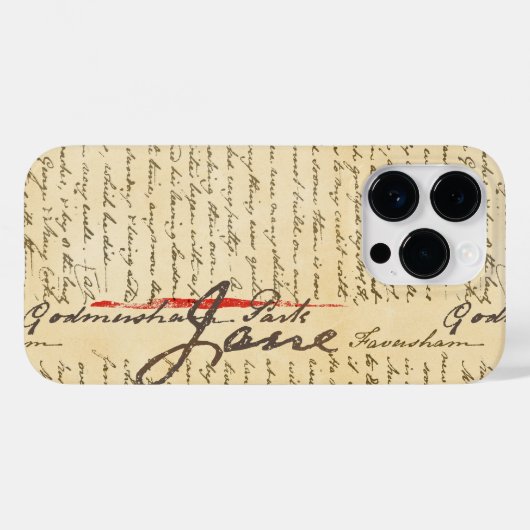 Jane Austen Letter Case-Mate iPhone Case (Achterkant (horizontaal))