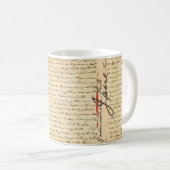 Jane Austen Letter Coffee Mok (Voorkant rechts)