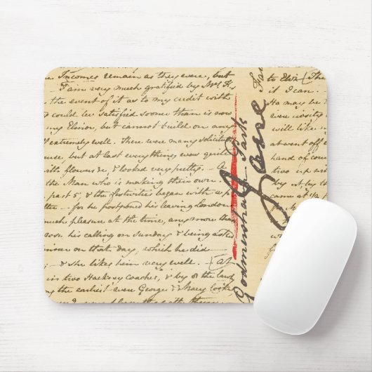 Jane Austen Letter Muismat (Met muis)