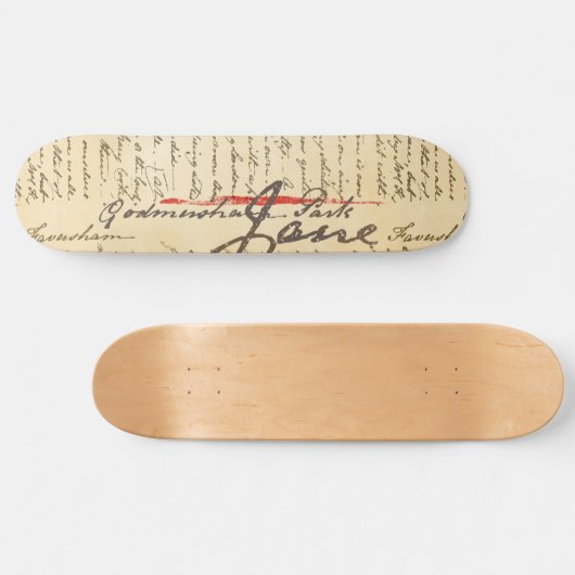 Jane Austen Letter Persoonlijk Skateboard (Horizontaal)
