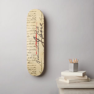 Jane Austen Letter Persoonlijk Skateboard
