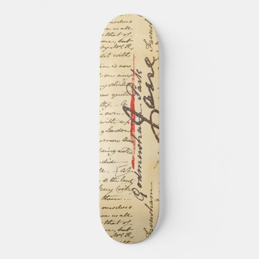 Jane Austen Letter Persoonlijk Skateboard (Voorkant)