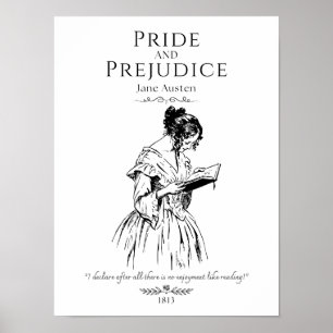 Jane Austen Lezen Literatuur Citaat Poster