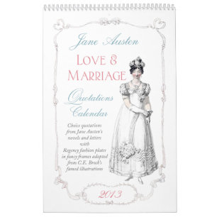 Jane Austen Love Marriage Quotations Calendar 2013 Kalender