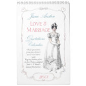 Jane Austen Love Marriage Quotations Calendar 2013 Kalender (Hoes)
