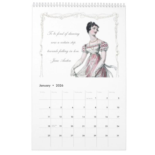 Jane Austen Love Marriage Quotations Calendar 2013 Kalender (Jan 2026)