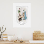 Jane Austen Mansfield Park Illustratie Print (Keuken)