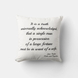 Jane Austen Marry Me Pillow Kussen
