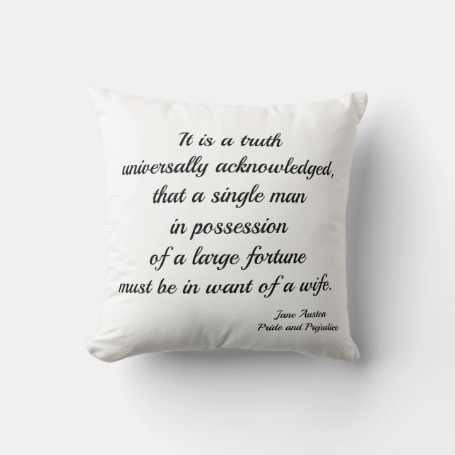 Jane Austen Marry Me Pillow Kussen (Voorkant)