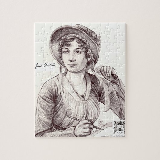 Jane Austen met een glimlach 8x10 Legpuzzel (Verticaal)