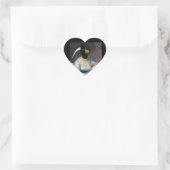 Jane Austen met vogelhoofd Hart Sticker (Tas)