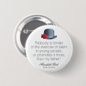 Jane Austen - Mijn vader - Pet Ronde Button 5,7 Cm (Voorkant /achterkant)