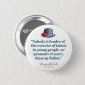 Jane Austen - Mijn vader - Pet Ronde Button 5,7 Cm (Voorkant /achterkant)
