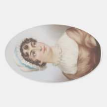 Jane Austen Miniatuur Portretstickers
