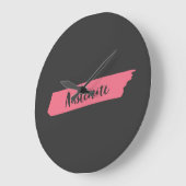 Jane Austen Modern Pink Brush Austenite Grote Klok (Hoek)