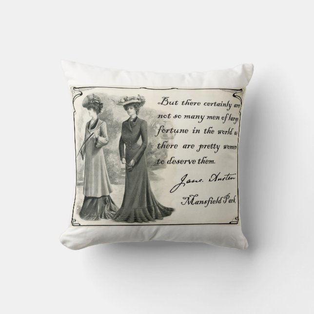 Jane Austen: Mooie Vrouwen Kussen (Voorkant)