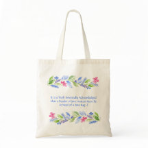 Jane Austen Motto Bloemenmotief