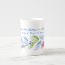 Jane Austen Motto Floral BONE CHINA Porselein Kop