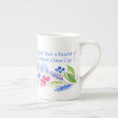 Jane Austen Motto Floral BONE CHINA Porselein Kop (Rechts)